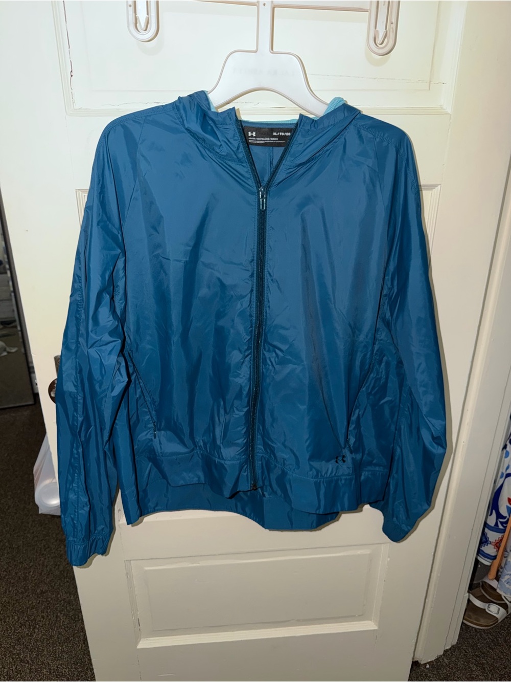Under Armour Blue Windbreaker Jacket with Hood